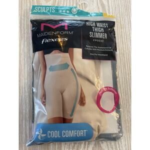 NEW WOMEN MAIDENFORM FLEXEES ANTI-CELLULITE HI WAIST THIGH‎ SLIMMER NUDE SPANX